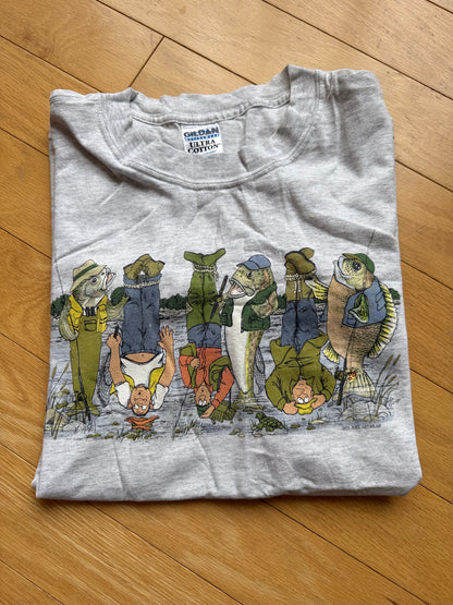 Vintage Artwear Fishing Reversal Tee. Size L