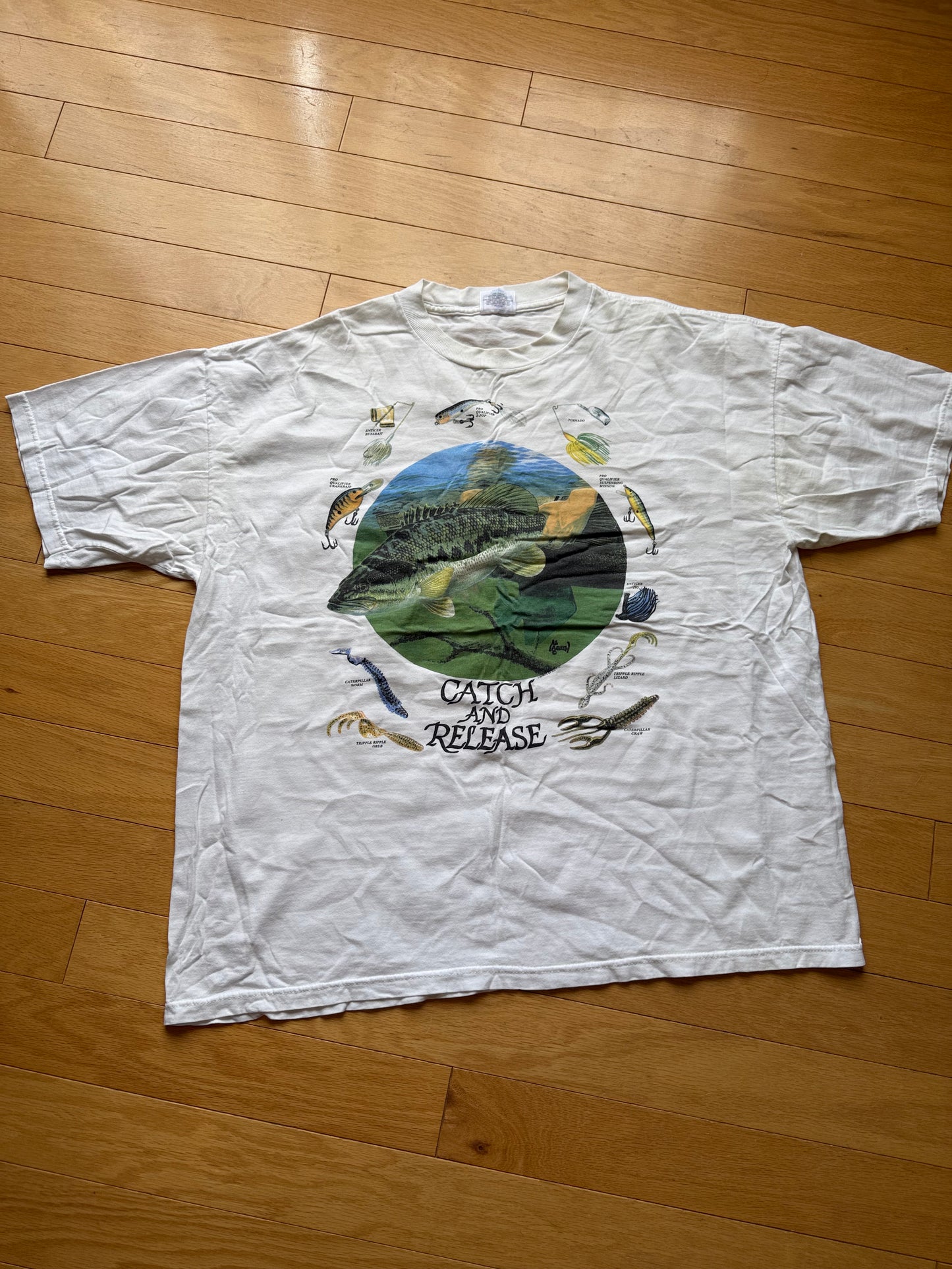 Vintage TSF Catch And Release Tee. Size XXL