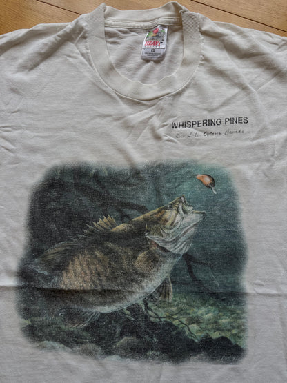 Vintage Whispering Pines Bass Tee. Size L