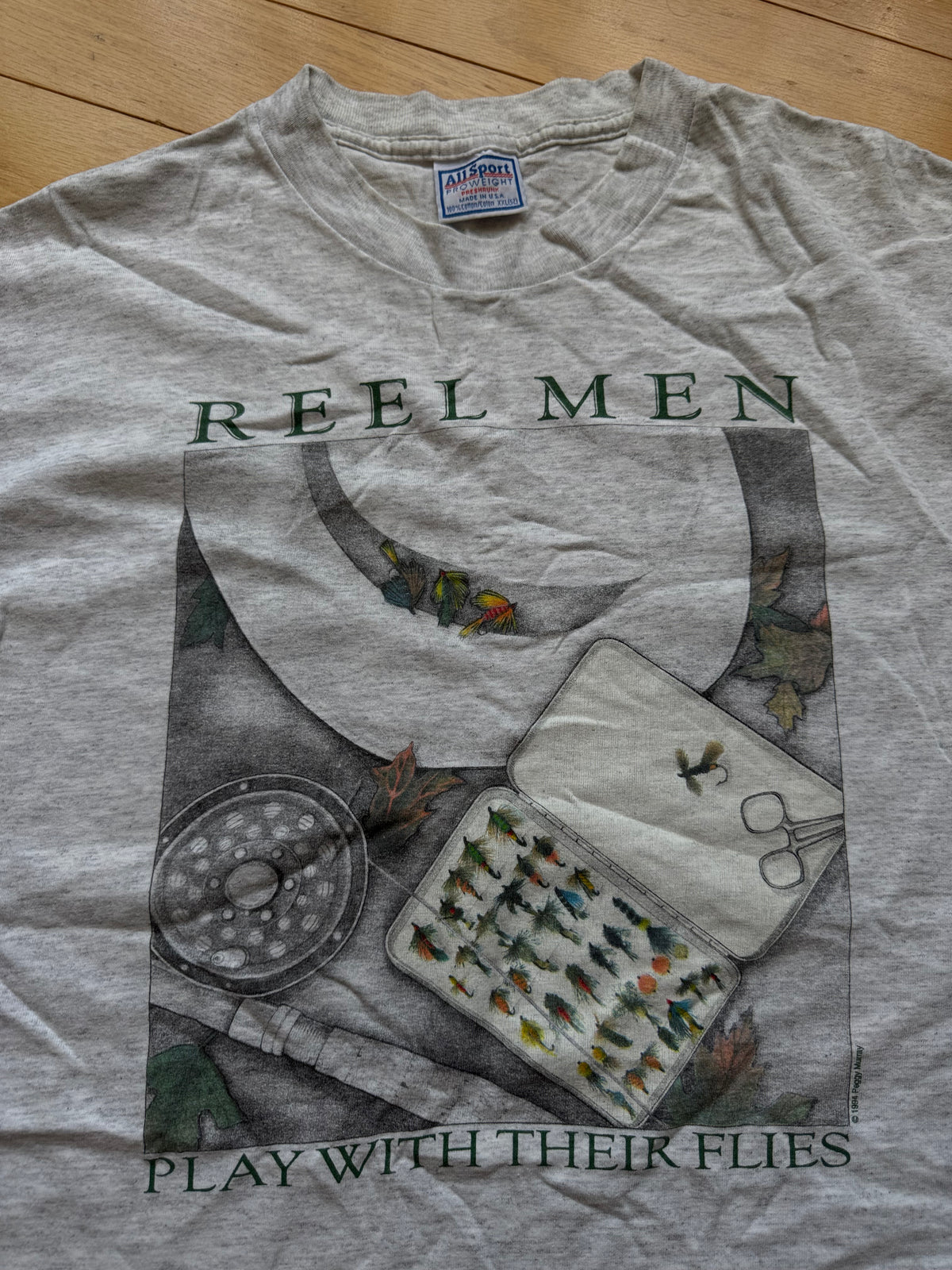 Vintage Peggy Murray Reel Men Tee. Size XXL