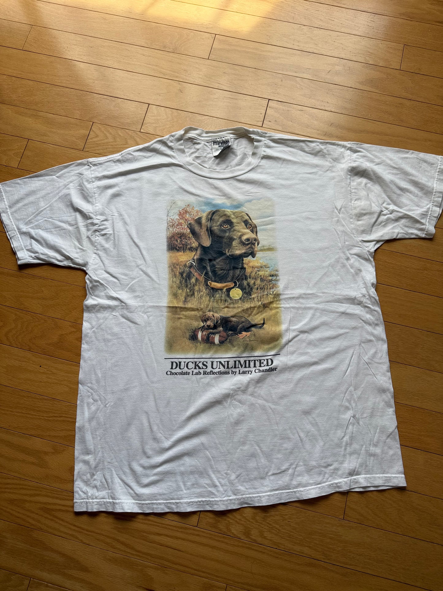 Vintage Ducks Unlimited Chocolate Lab Reflections. Size XL