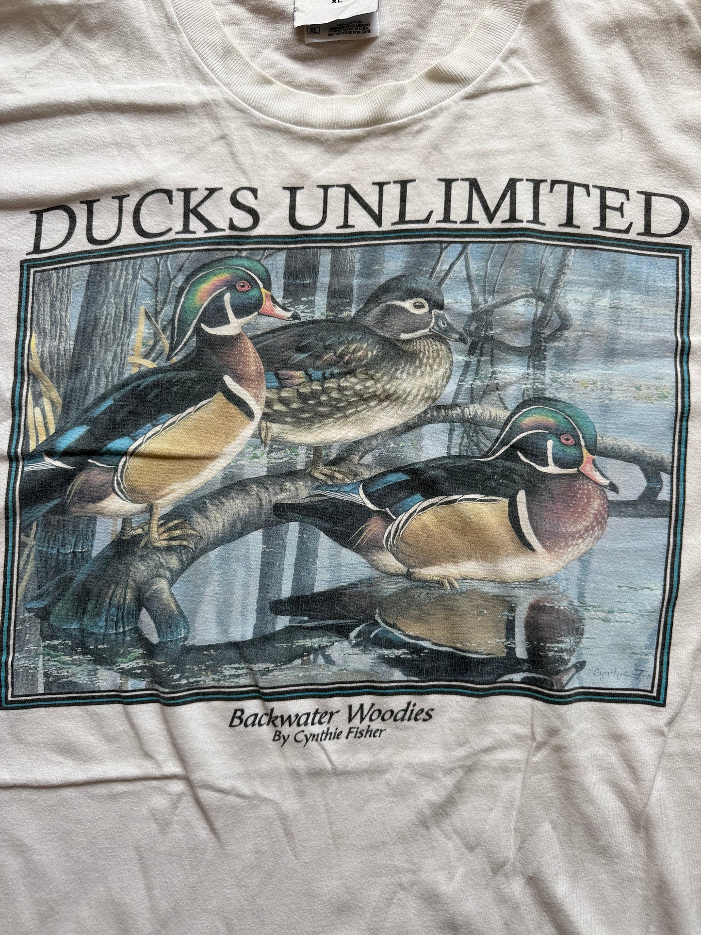 Vintage Ducks Unlimited Backwater Woodies Tee. Size XL