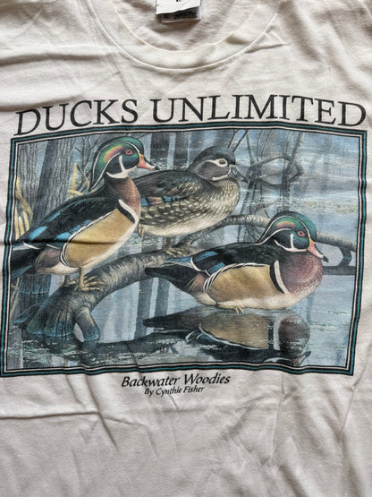 Vintage Ducks Unlimited Backwater Woodies Tee. Size XL