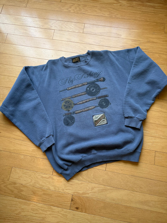 Eddie Bauer Sport Shop Fly Fishing Crewneck