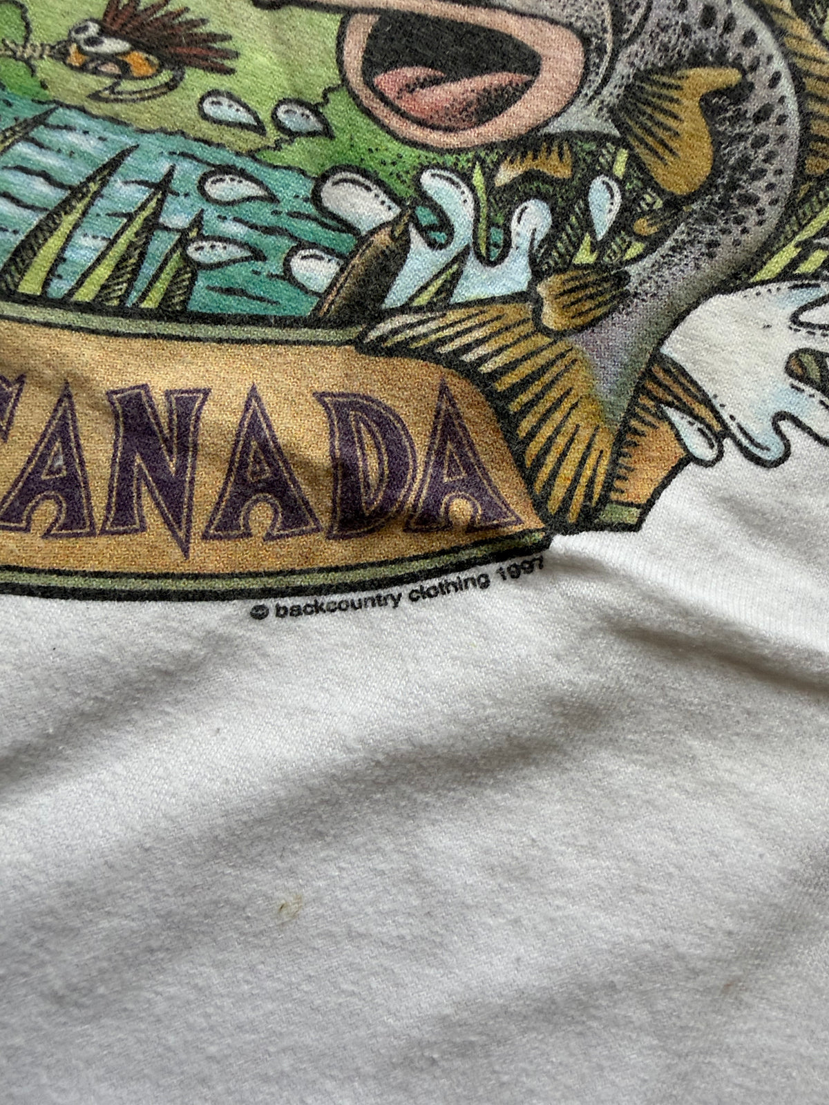 Vintage Buck Naked Fishing Tee. Size XL
