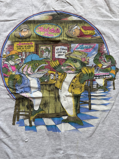 Vintage Artwear Fish-Tale Inn Tee. Size L