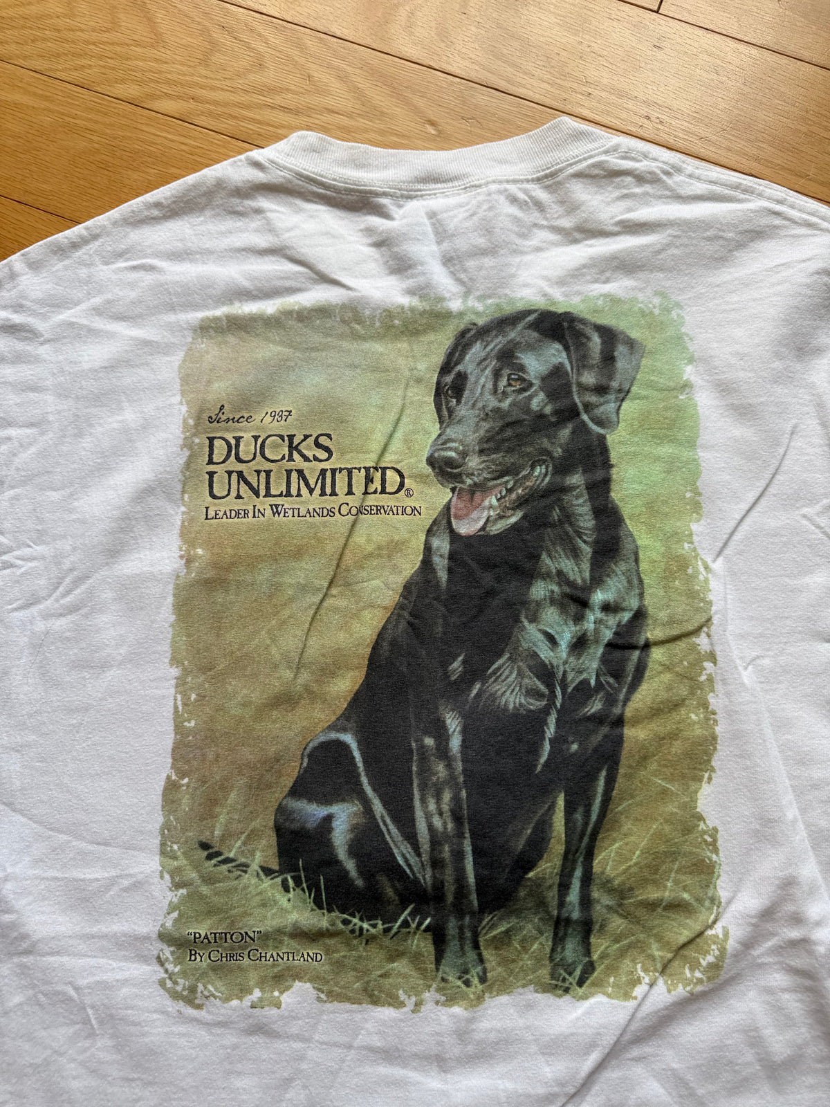 Vintage Ducks Unlimited Patton Black Lab Tee. Size XL