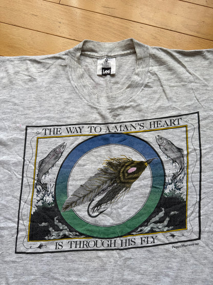 Vintage Peggy Murray Way To A Man's Heart Tee. Size XL
