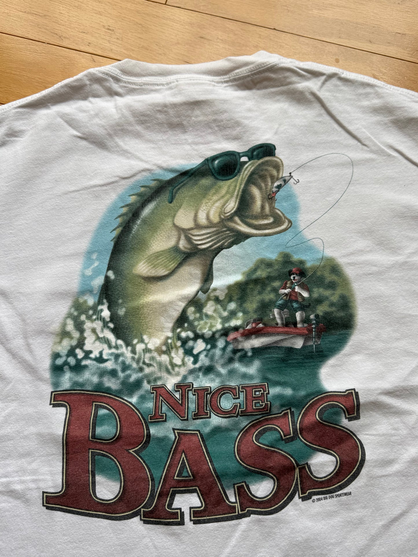 Vintage Big Dogs Nice Bass Tee. Size L