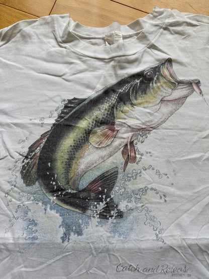 Vintage Catch And Release Bass Tee. Size L