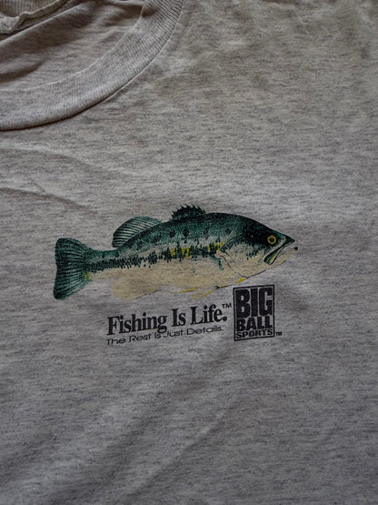 Vintage Get Reel Go Fish Tee. Size XL