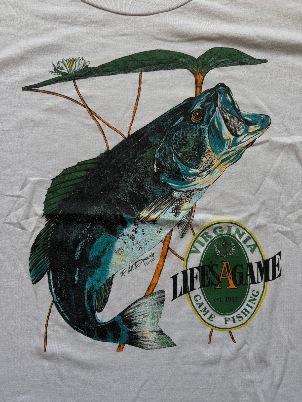 Vintage F.H. Davis Life's A Game Tee. Size XL
