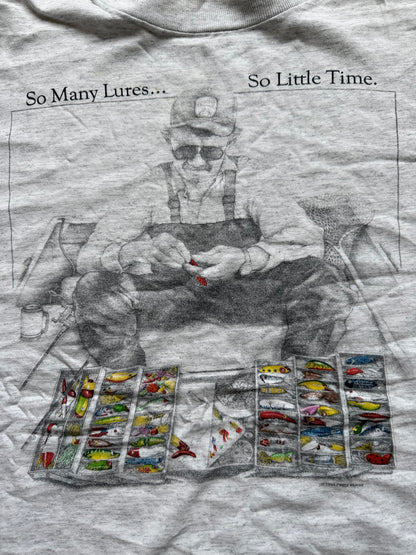 Vintage Peggy Murray So Many Lures Tee. Size L