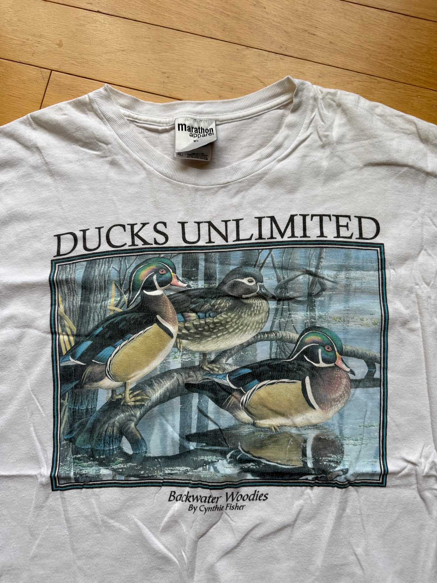 Vintage Ducks Unlimited Backwater Woodies Tee. Size XL