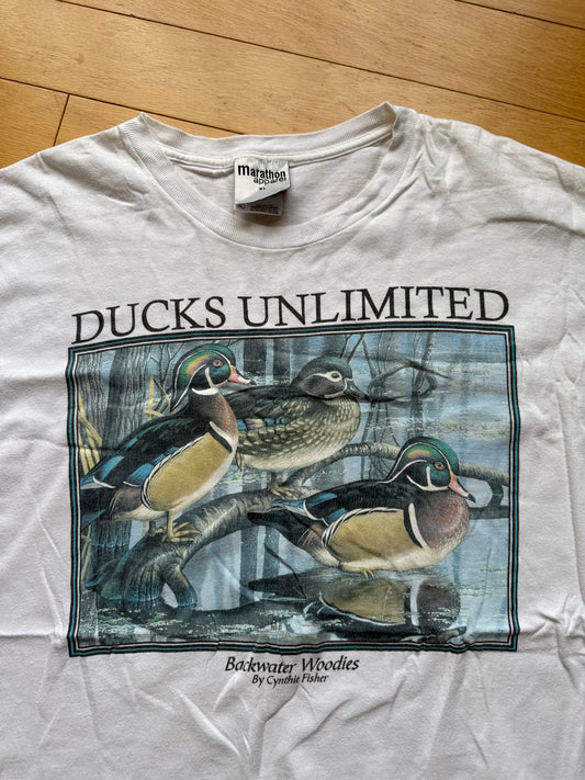 Vintage Ducks Unlimited Backwater Woodies Tee. Size XL