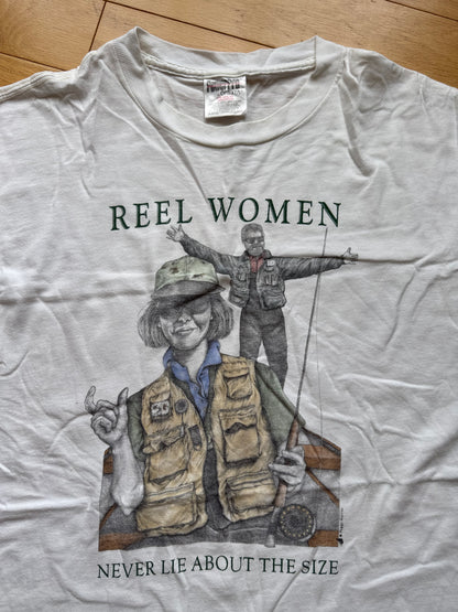 Vintage Peggy Murray Real Women Never Lie Tee. Size XL