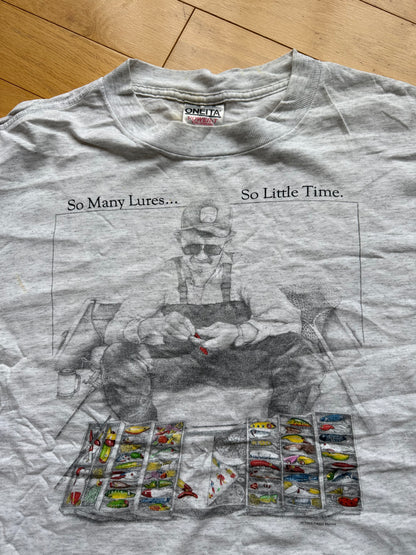 Vintage Peggy Murray So Many Lures Tee. Size L