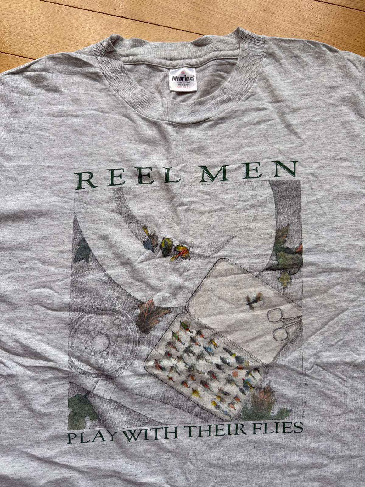 Vintage Peggy Murray Reel Men Tee. Size XL