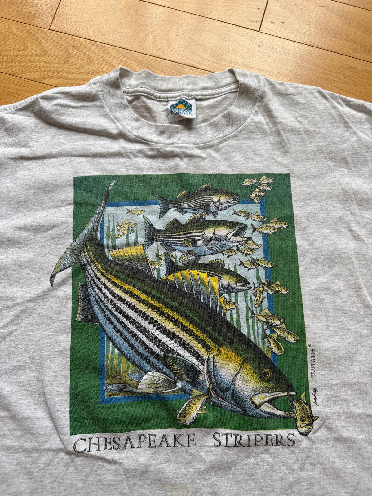 Vintage Chesapeake Stripers Tee. Size XL