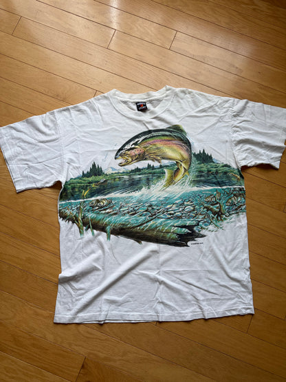 Vintage Habitat Trout Tee. Size XL