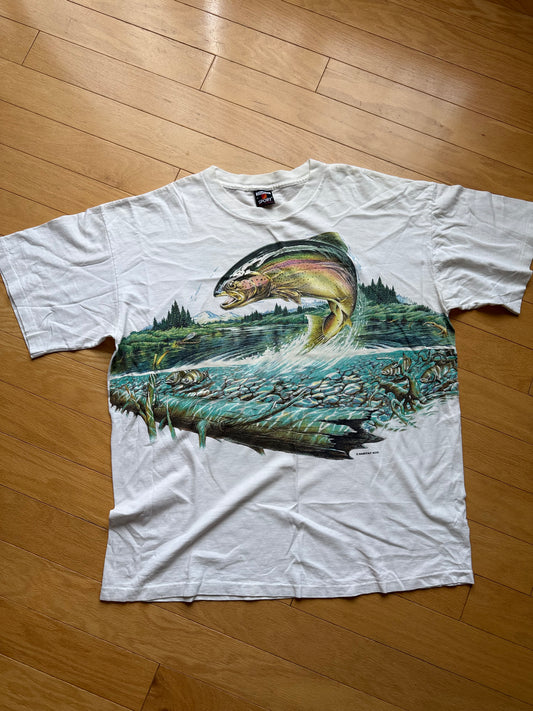 Vintage Habitat Trout Tee. Size XL