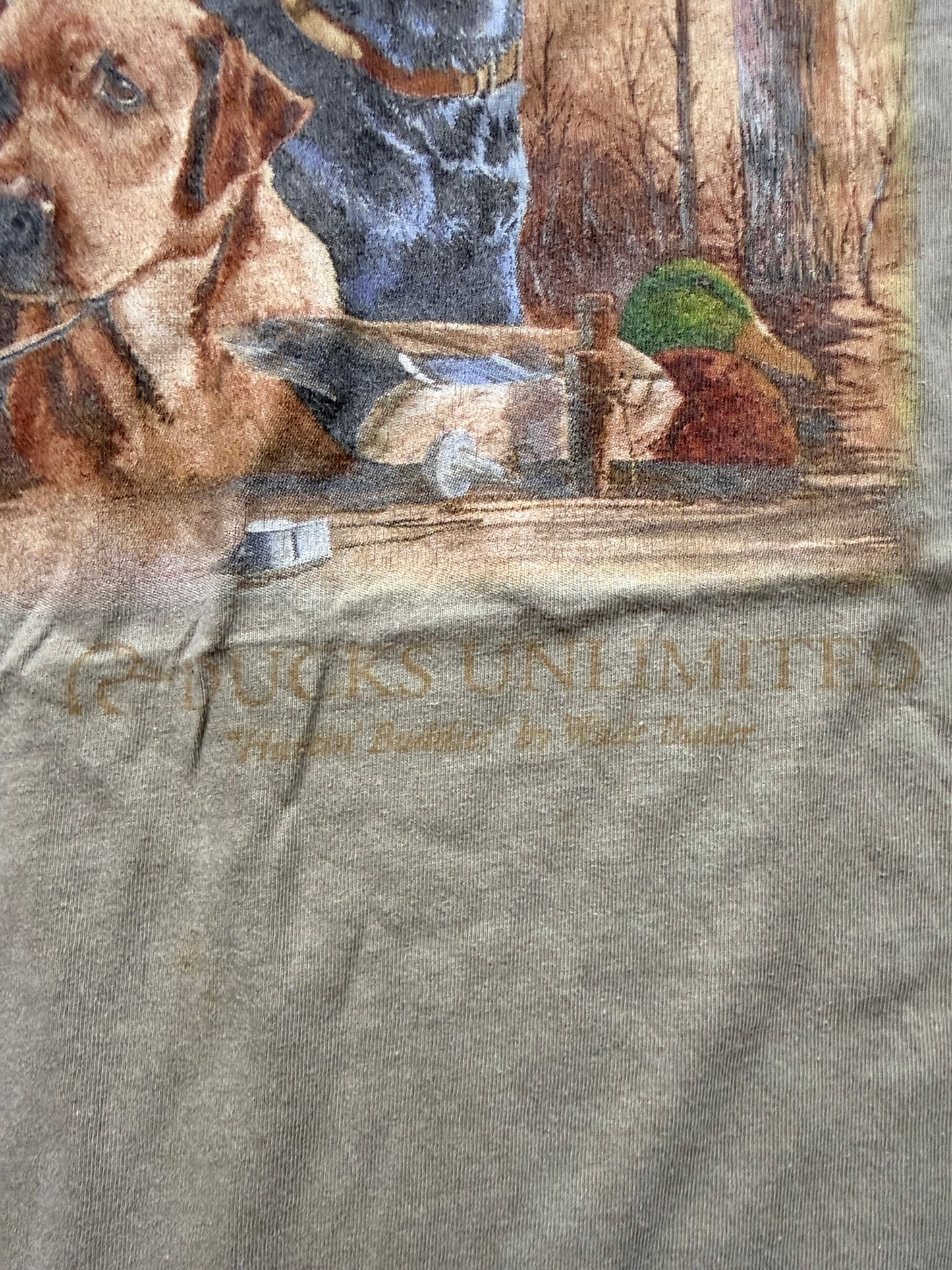 Vintage Ducks Unlimited Huntin' Buddies Tee. Size XL
