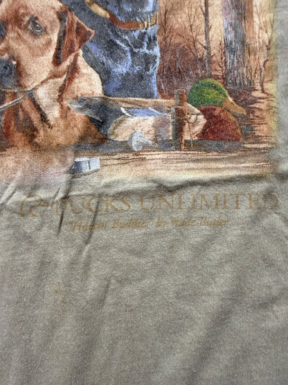 Vintage Ducks Unlimited Huntin' Buddies Tee. Size XL