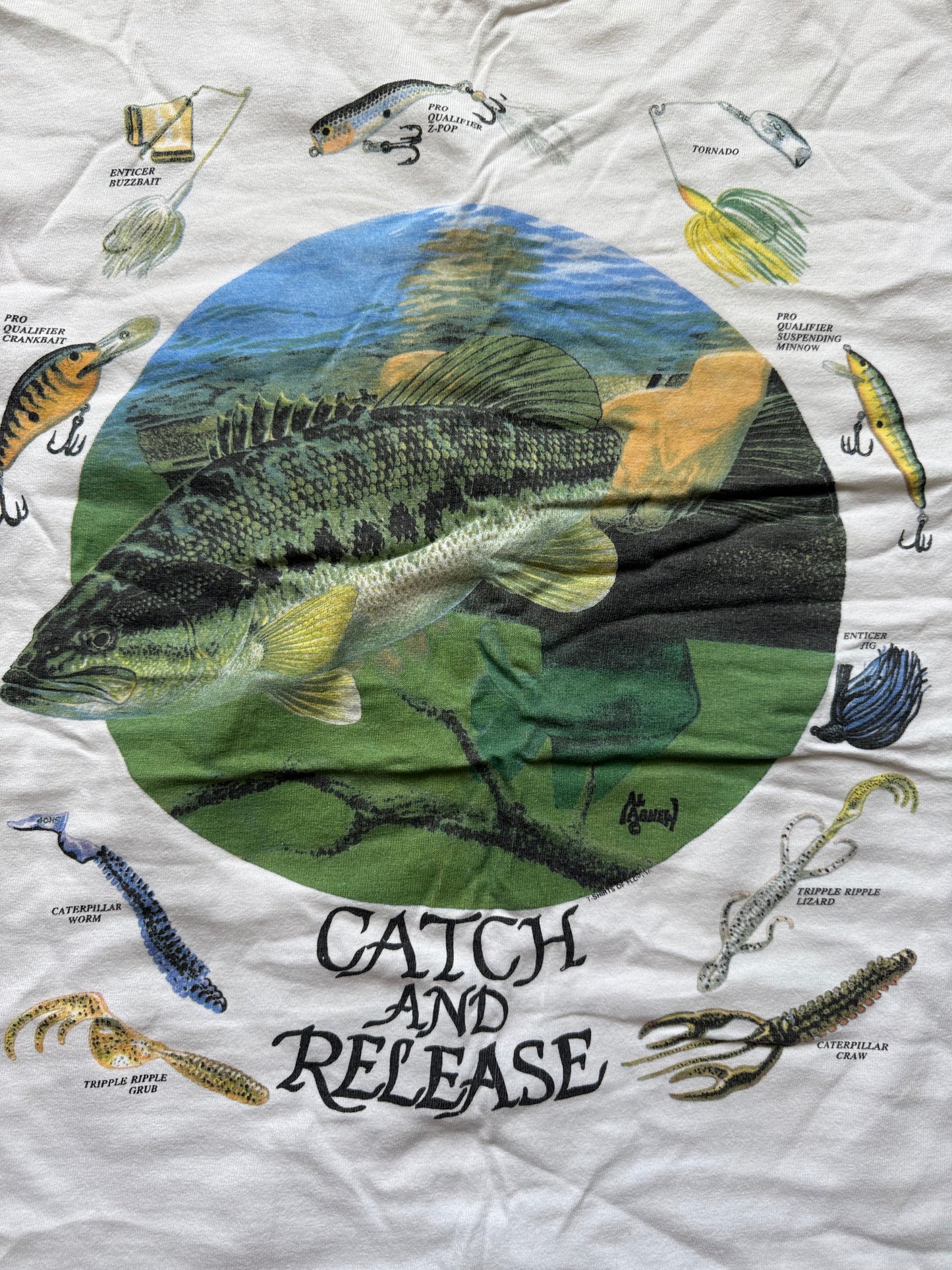 Vintage TSF Catch And Release Tee. Size XXL