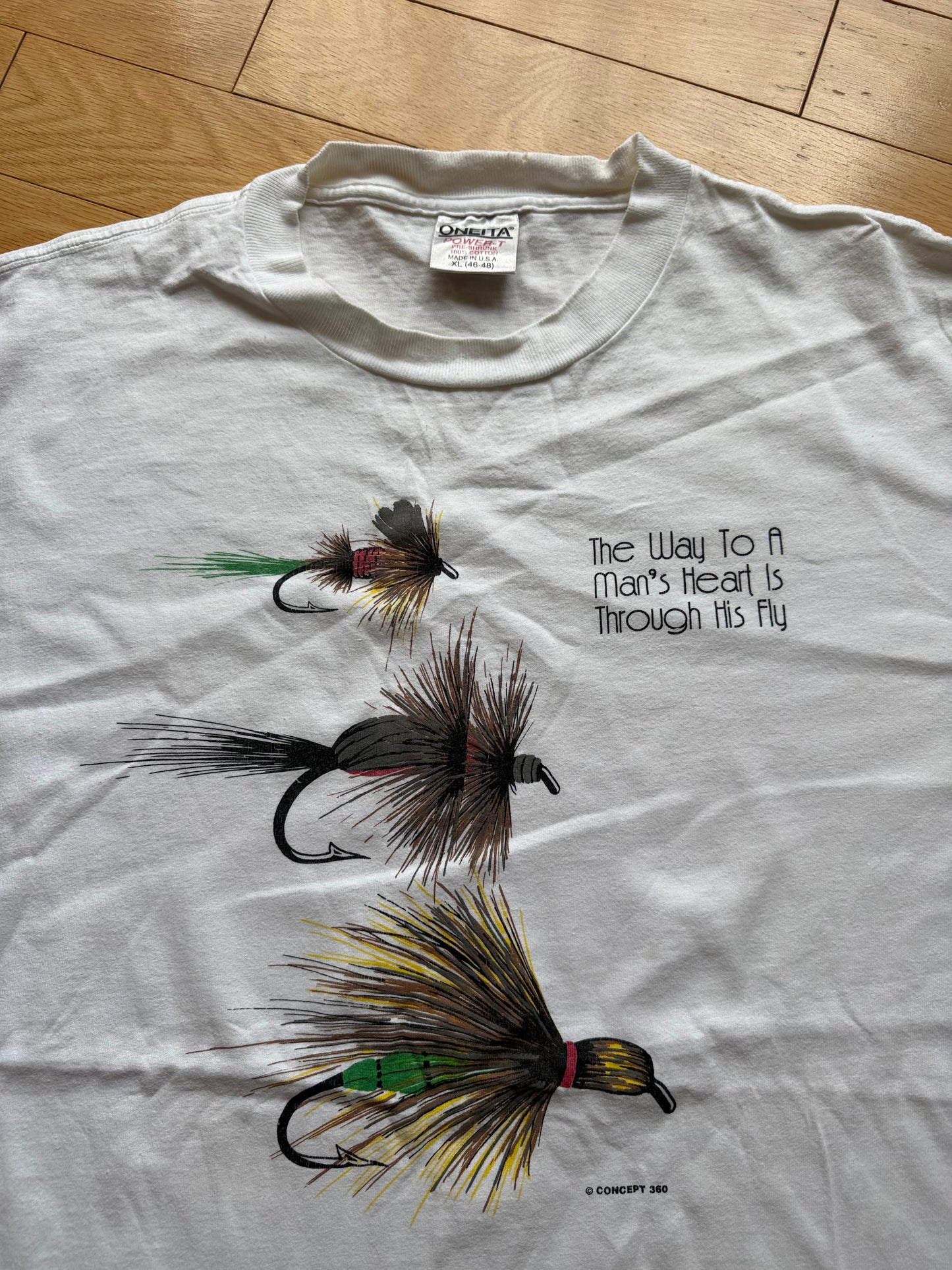 Vintage Way To A Man's Heart Tee. Size XL