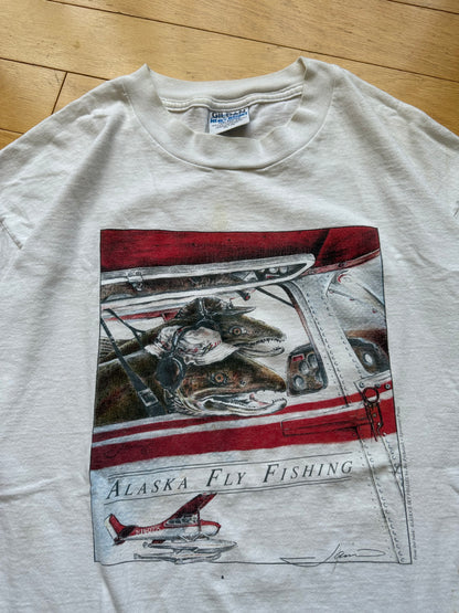 Vintage Alaska Fly Fishing Tee. Size XL