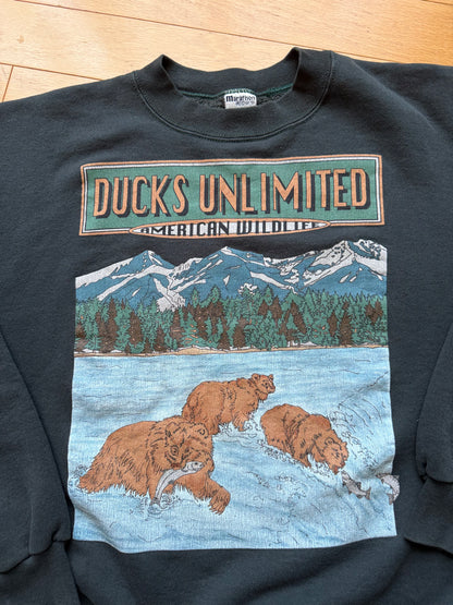 Vintage Ducks Unlimited Bear Crewneck. Size L