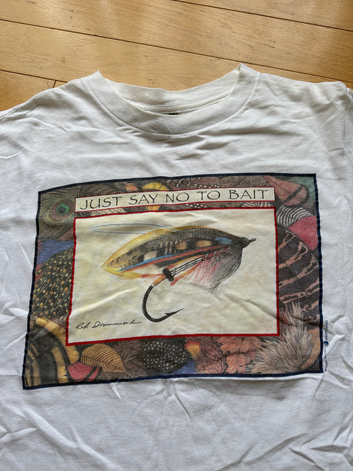 Vintage Peggy Murray Just Say No To Bait Tee. Size XL