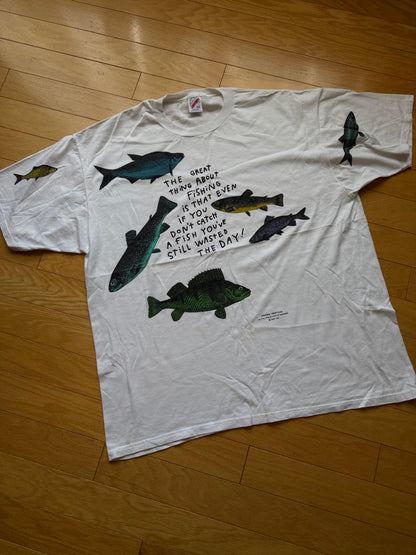 Vintage Great Thing About Fishing Tee. Size XXL