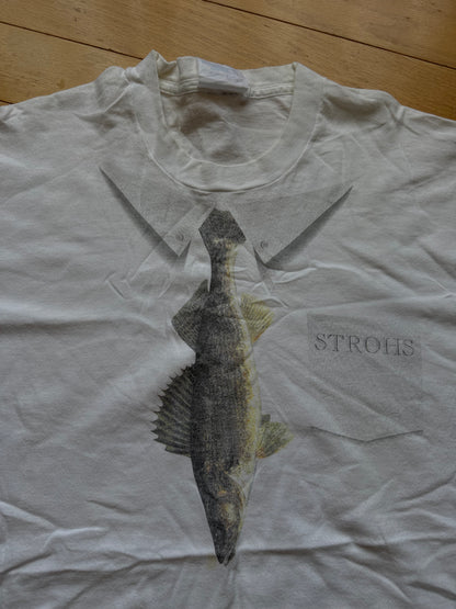 Strohs Walleye Tie Tee