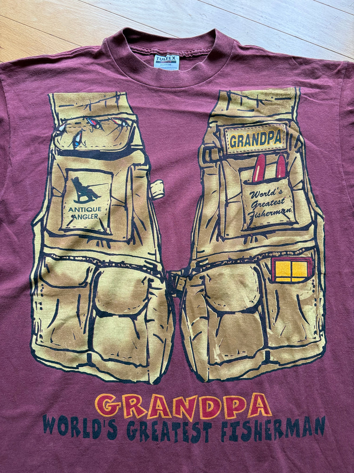 Vintage Grandpa Vest Tee. Size XL