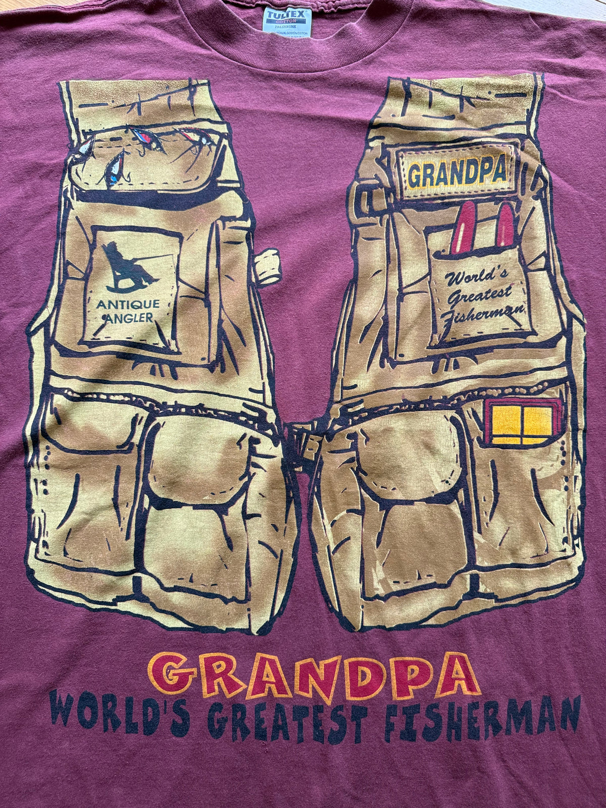 Vintage Grandpa Vest Tee. Size XL