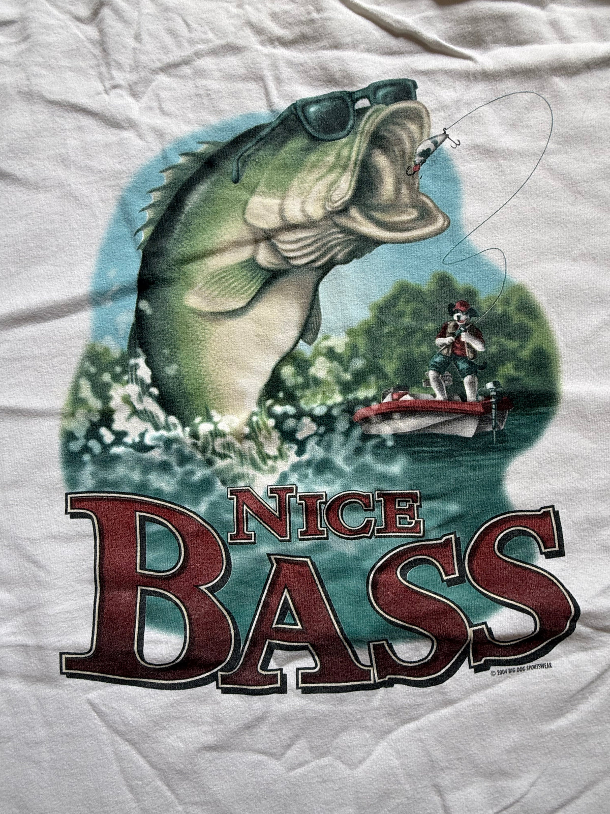 Vintage Big Dogs Nice Bass Tee. Size XXL