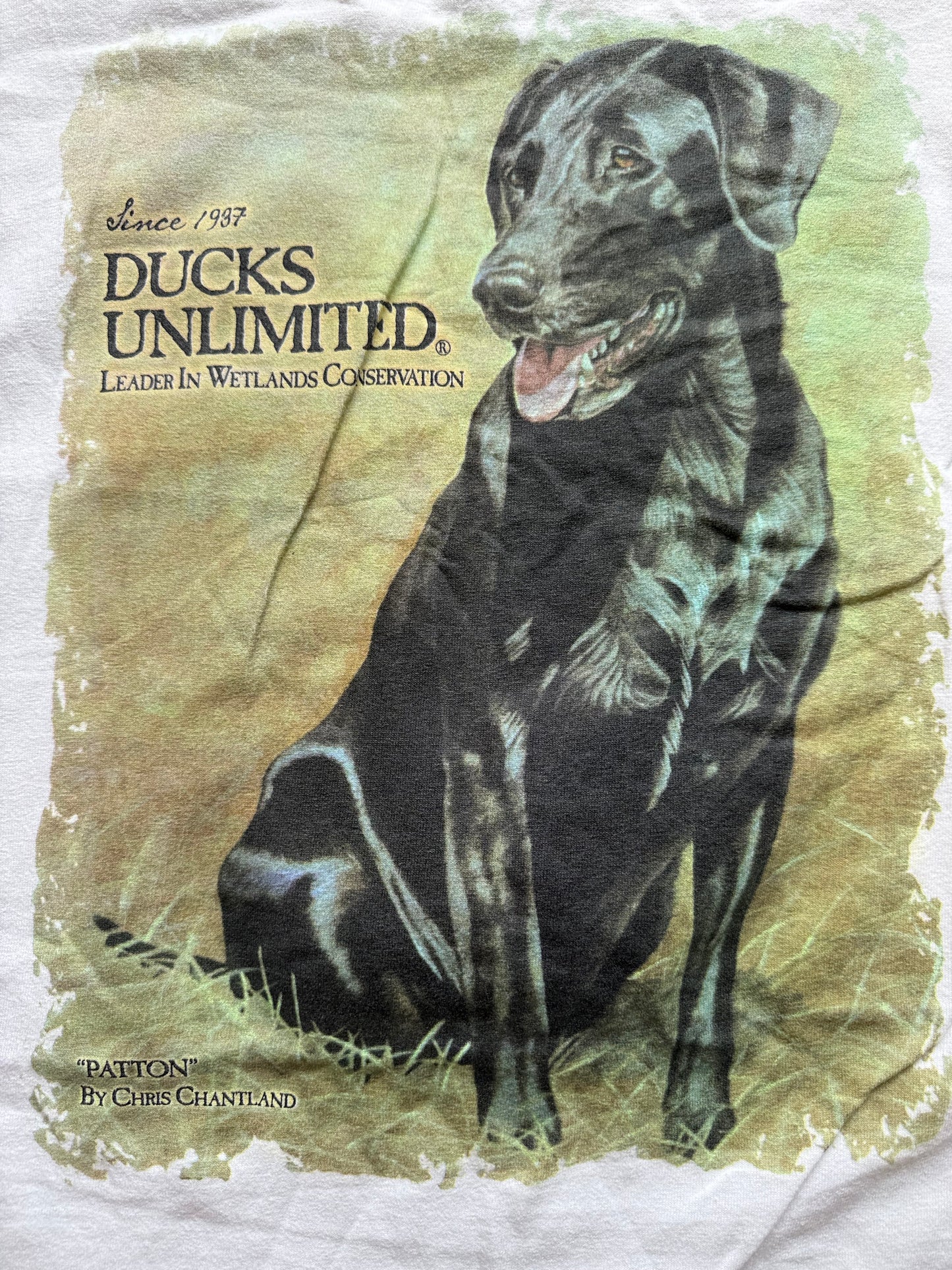 Vintage Ducks Unlimited Patton Black Lab Tee. Size XL