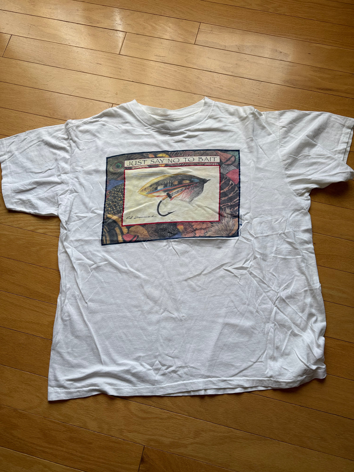Vintage Peggy Murray Just Say No To Bait Tee. Size XL