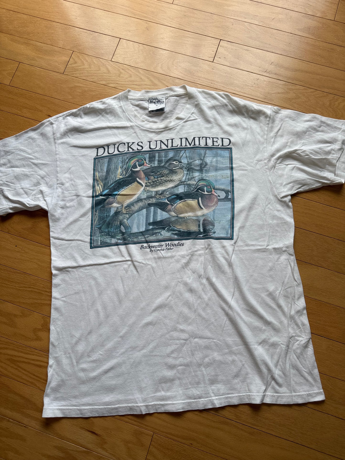 Vintage Ducks Unlimited Backwater Woodies Tee. Size XL