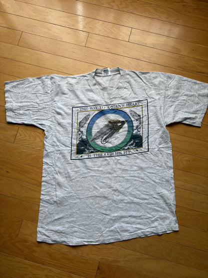 Vintage Peggy Murray Way To A Man's Heart Tee. Size XL
