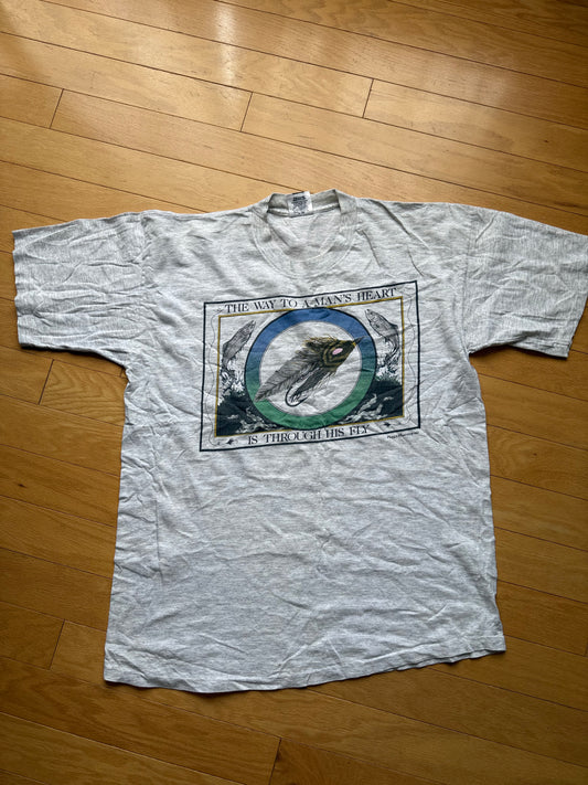 Vintage Peggy Murray Way To A Man's Heart Tee. Size XL