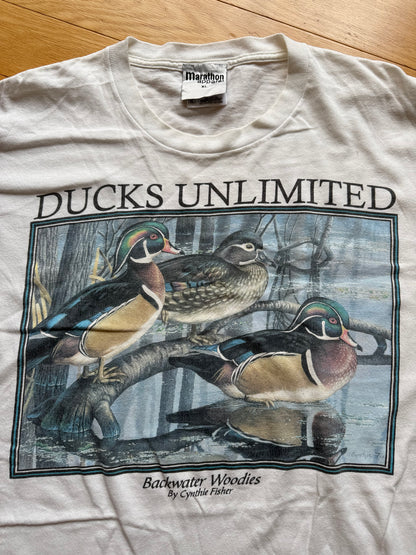 Vintage Ducks Unlimited Backwater Woodies Tee. Size XL