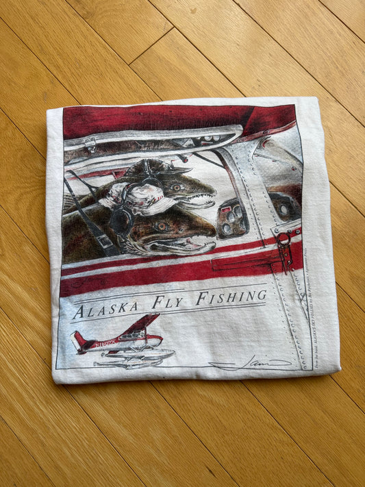 Vintage Alaska Fly Fishing Tee. Size XL