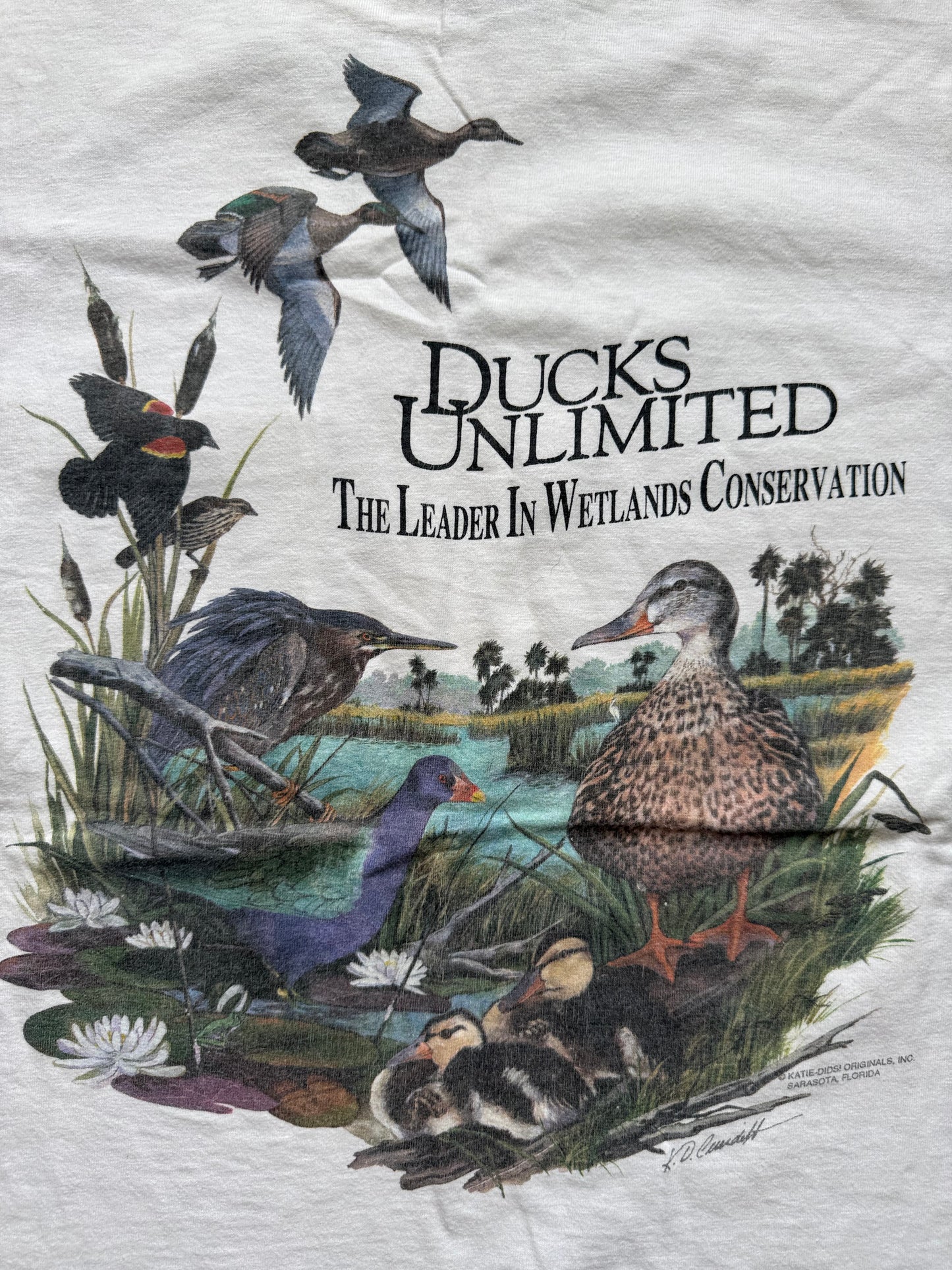 Vintage Ducks Unlimited Wetlands Conservation Tee. Size L