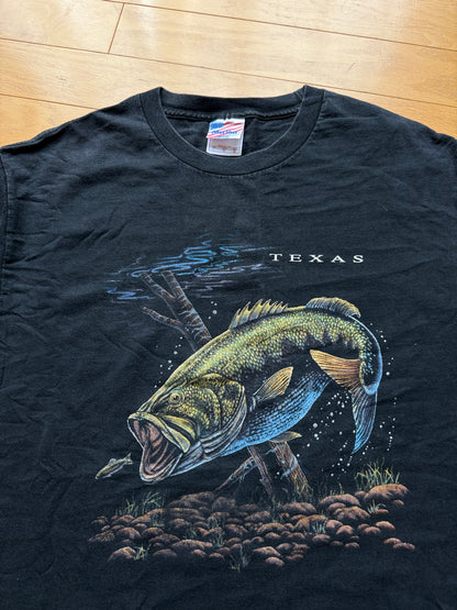 Vintage Texas Bass Tee. Size L