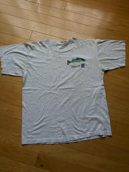 Vintage Get Reel Go Fish Tee. Size XL