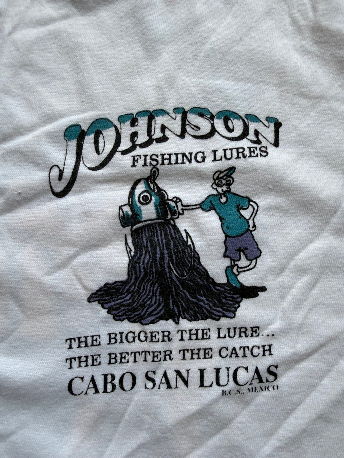 Vintage Big Johnson Easy to Sink Your Hook Tee. Size L
