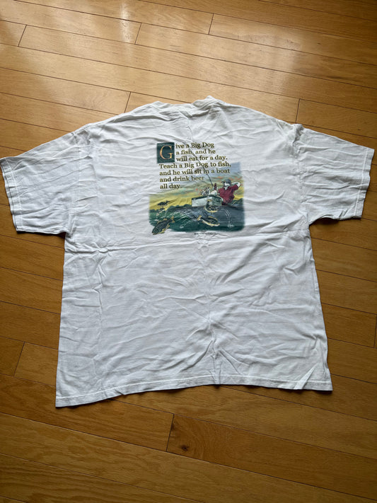 Vintage Big Dogs Give a Big Dog a Fish Tee. Size XL